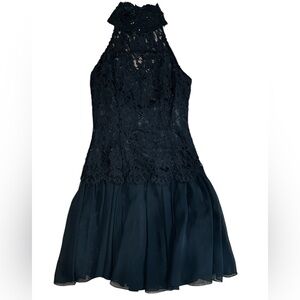 Scott McClintock Black Lace Gown